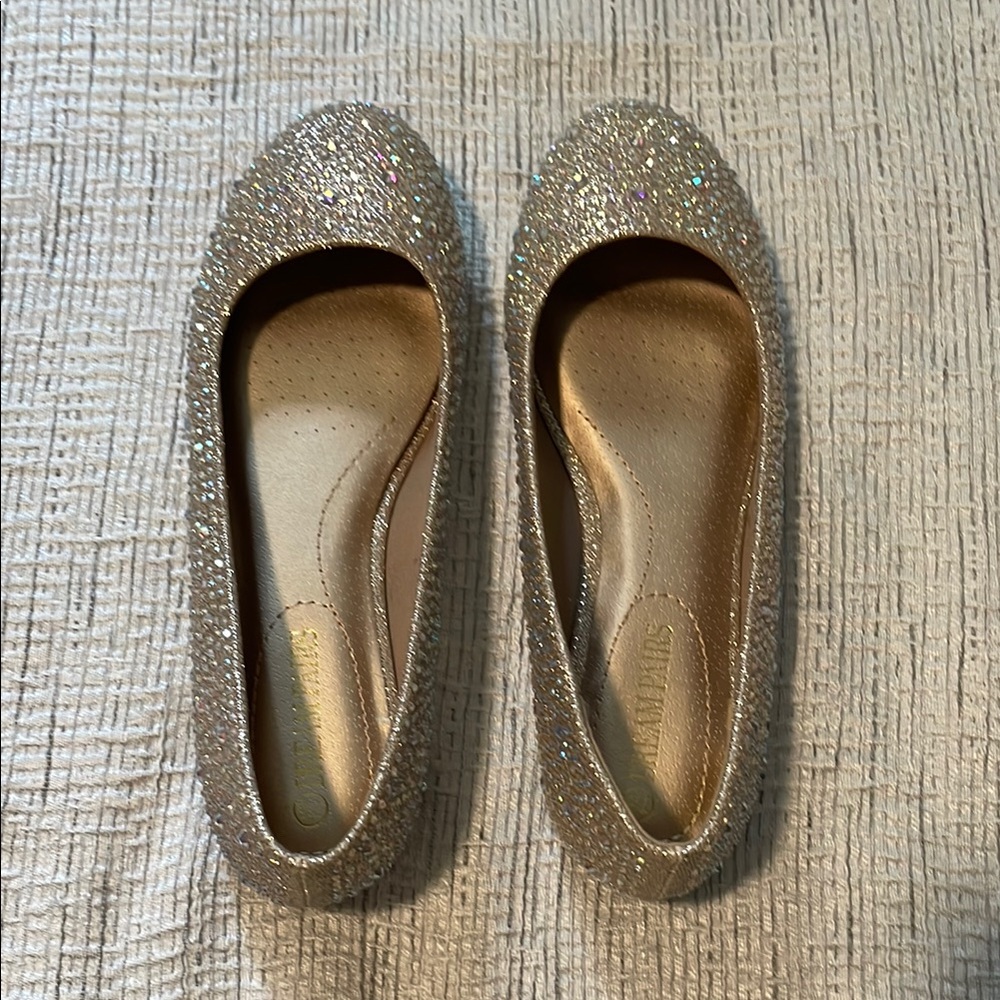 Dream Pairs Gold Glitter Flats